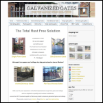 Screen shot of the Galvanized Gates website.