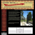 Screen shot of the Gothic Gates website.