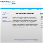 Screen shot of the Hallamshire Solutions Ltd website.