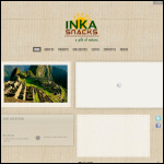 Screen shot of the Inka Snacks Ltd website.