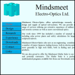 Screen shot of the Mindsmeet Electro-optics Ltd website.