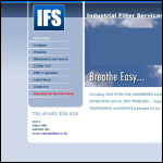 Screen shot of the Industrial Filter Services Ltd website.