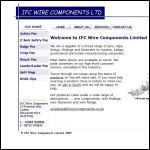 Screen shot of the Ifc Wire Components Ltd website.