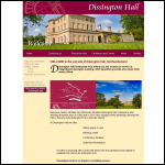Screen shot of the Dissington Hall (Function Rooms) website.