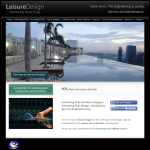 Screen shot of the Leisure Design website.
