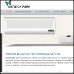 Screen shot of the Gatwick Park Mechanical Services Ltd website.
