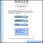 Screen shot of the Maple Communications Management Ltd website.