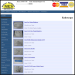 Screen shot of the Medical Equipment Services Ltd website.