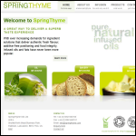 Screen shot of the Springthyme Oils Ltd website.