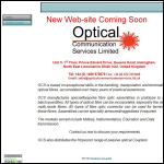Screen shot of the Optical Communication Services Ltd website.