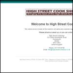 Screen shot of the High Street Cookshop website.
