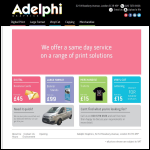 Screen shot of the Adelphi Graphics Ltd website.