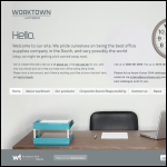 Screen shot of the Worktown Office Supplies Ltd website.