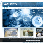 Screen shot of the AorTech International plc website.
