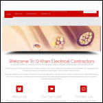 Screen shot of the Q Khan Electrical Contractors website.