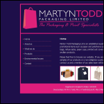 Screen shot of the Martyn Todd Packaging Ltd website.