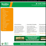 Screen shot of the Smiths Concrete Ltd website.