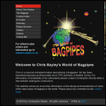 Screen shot of the Chris Bayley's World of Bagpipes website.