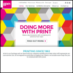 Screen shot of the Greenford Printing Co. Ltd website.