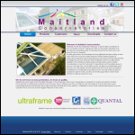 Screen shot of the Maitland Conservatory Roofs website.