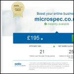 Screen shot of the Microspec (Computers) Ltd website.