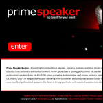 Screen shot of the Prime Speaker website.