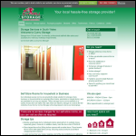 Screen shot of the Cymru Storage website.