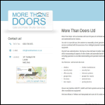 Screen shot of the More Than Doors Ltd website.