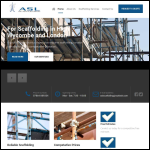 Screen shot of the Asl Scaffolding Ltd website.
