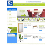 Screen shot of the K & L Office Furniture website.