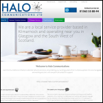 Screen shot of the Halo Communications Ltd website.