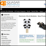 Screen shot of the Quasar Electronics website.