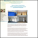 Screen shot of the Beehive Folding Partitions Ltd website.
