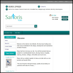 Screen shot of the Sartoris Products Ltd website.