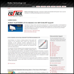 Screen shot of the Reflex Technology Ltd website.