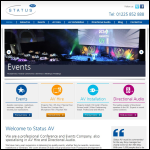 Screen shot of the Status Audio Visual website.