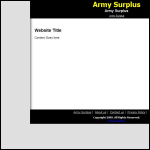 Screen shot of the Army Surplus website.