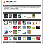 Screen shot of the Krammedia Design website.