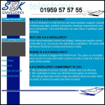 Screen shot of the S & K Envelopes website.
