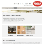 Screen shot of the Myton Kitchens website.