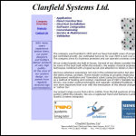 Screen shot of the Clanfield Systems website.