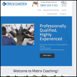 Screen shot of the Matrix Coaching website.