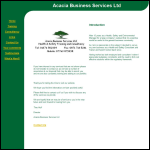 Screen shot of the Acacia Business Services Ltd website.
