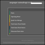 Screen shot of the Mcgregor Bros Autosalvage website.