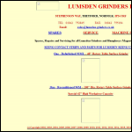 Screen shot of the Lumsden Grinders website.