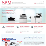 Screen shot of the Sbm Digital Systems Ltd website.