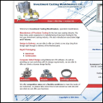 Screen shot of the Investment Castings Mould Makers Ltd website.