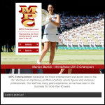 Screen shot of the M P C Entertainment website.