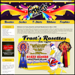 Screen shot of the Frosts Rosettes & Sashes website.