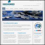 Screen shot of the Knockhundred Translations Ltd website.